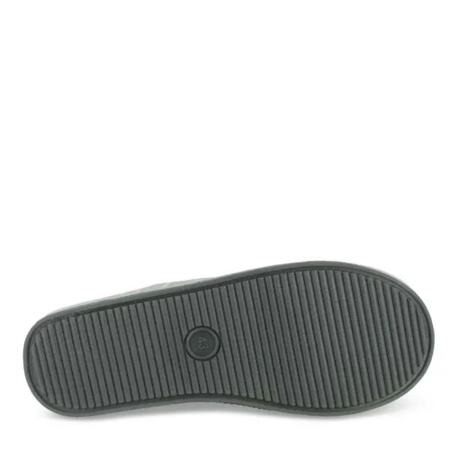 Chaussons GRIS Homme Motif Rayures A Enfiler