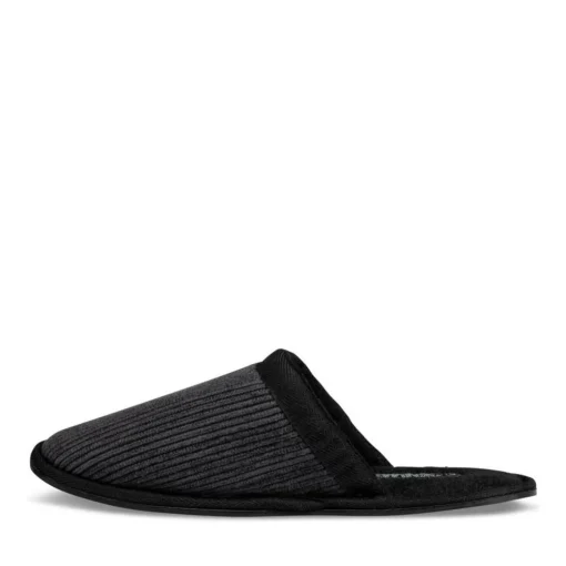 Chaussons GRIS Homme Motif Uni A Enfiler