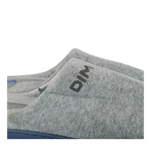 Chaussons GRIS Homme Motif Uni A Enfiler