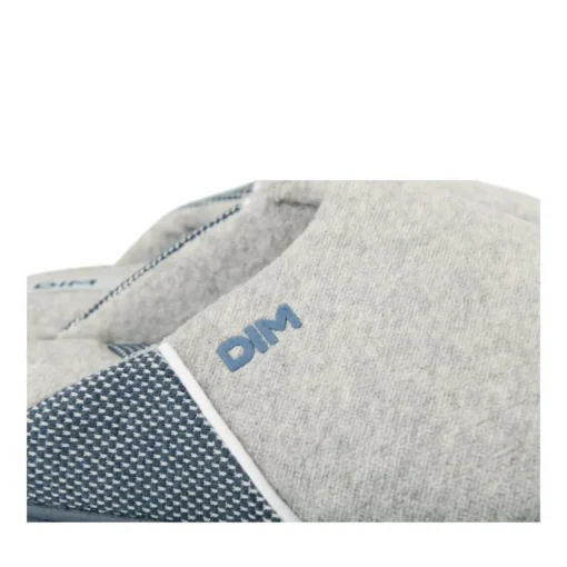 Chaussons GRIS Homme Motif Uni A Enfiler