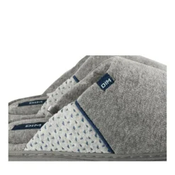 Chaussons GRIS Homme Motif Uni A Enfiler