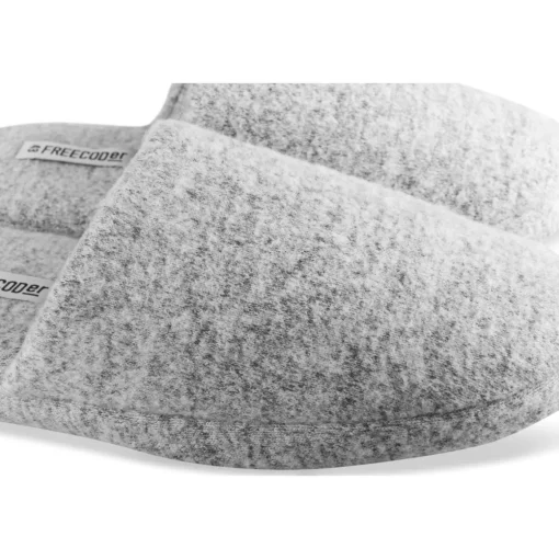 Chaussons GRIS Homme Motif Uni A Enfiler