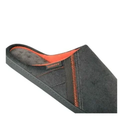 Chaussons GRIS Homme Motif Uni A Enfiler