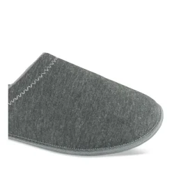 Chaussons GRIS Homme Motif Uni A Enfiler