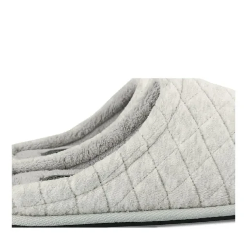 Chaussons GRIS Homme Motif Uni A Enfiler