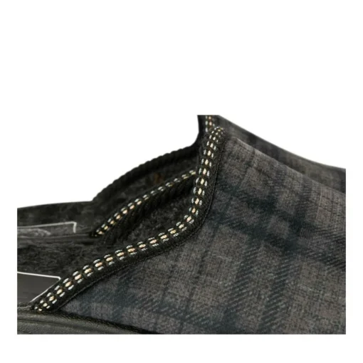 Chaussons GRIS Homme Motif Uni A Enfiler