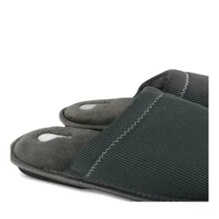 Chaussons GRIS Homme Motif Uni A Enfiler