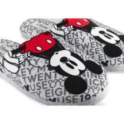 Chaussons GRIS Homme Motif Multicolore A Enfiler