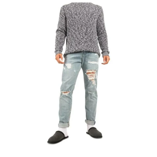Chaussons GRIS Homme Motif Uni A Enfiler