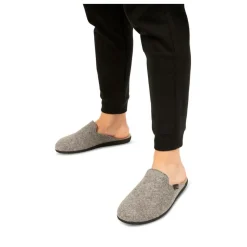 Chaussons GRIS Homme Motif Uni A Enfiler