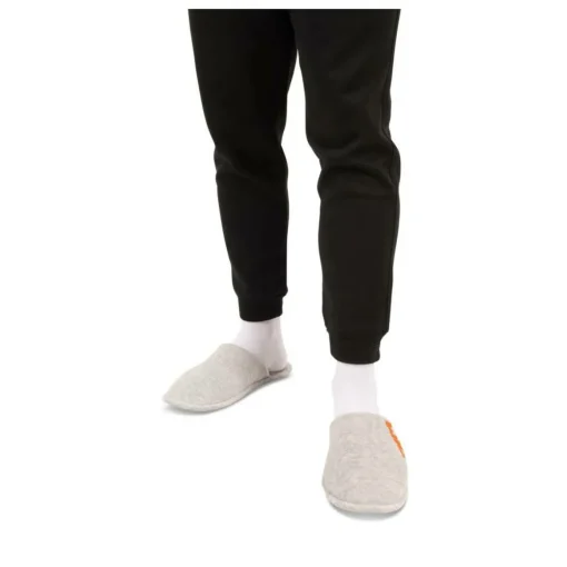 Chaussons GRIS Homme Motif Uni A Enfiler