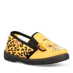 Chaussons JAUNE Garçon Motif Animal A Enfiler