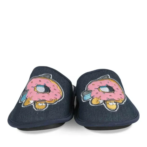 Chaussons JEANS Homme Motif Uni A Enfiler
