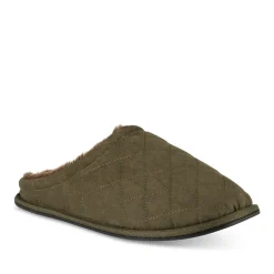 Chaussons KAKI Homme Motif Uni A Enfiler