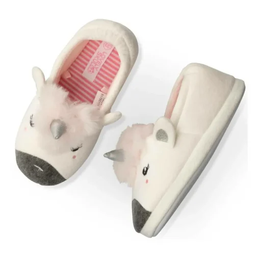 Chaussons Licorne BLANC LOVELY SKULL