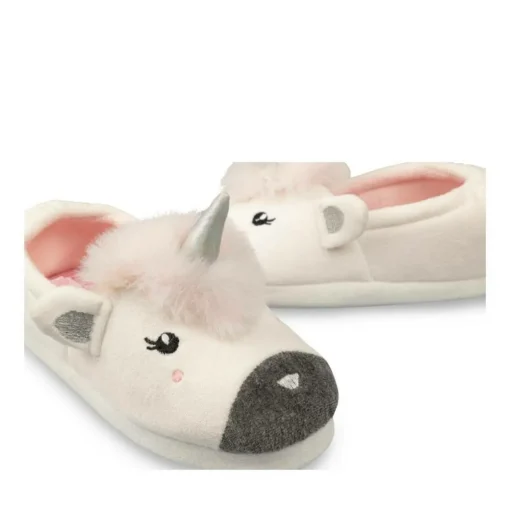 Chaussons Licorne BLANC LOVELY SKULL