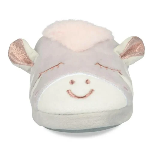 Chaussons Licorne GRIS LOVELY SKULL
