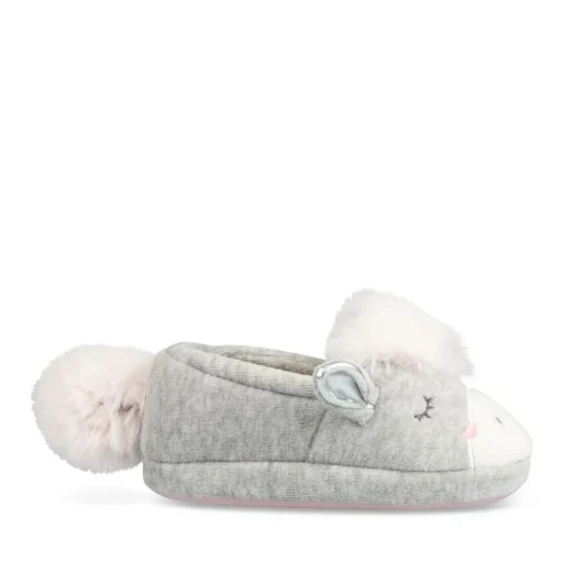 Chaussons Licorne GRIS NINI & GIRLS