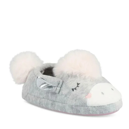 Chaussons Licorne GRIS NINI & GIRLS