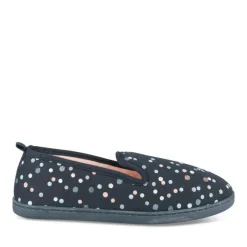 Chaussons MARINE Femme Motif A Pois A Enfiler