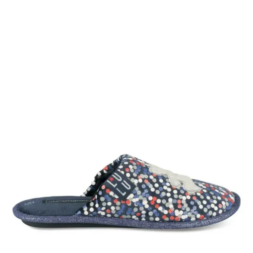 Chaussons MARINE Femme Motif A Pois A Enfiler
