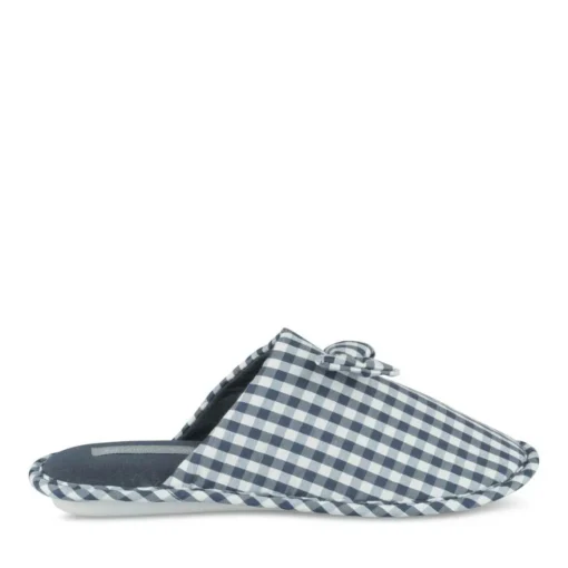 Chaussons MARINE Femme Motif Carreaux A Enfiler
