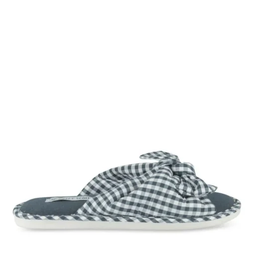 Chaussons MARINE Femme Motif Carreaux A Enfiler