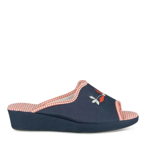 Chaussons MARINE Femme Motif Uni A Enfiler