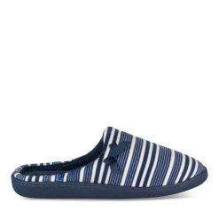 Chaussons MARINE Femme Motif Rayures A Enfiler