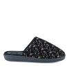 Chaussons MARINE Femme Motif Fleuri A Enfiler
