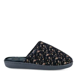 Chaussons MARINE Femme Motif Fleuri A Enfiler