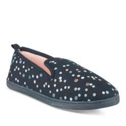 Chaussons MARINE Femme Motif A Pois A Enfiler