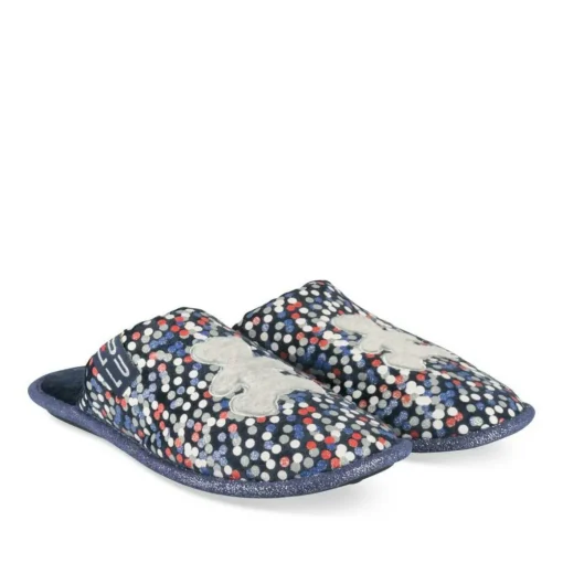 Chaussons MARINE Femme Motif A Pois A Enfiler