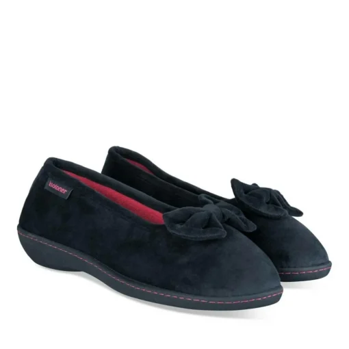 Chaussons MARINE Femme Motif Uni A Enfiler