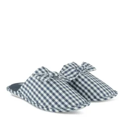 Chaussons MARINE Femme Motif Carreaux A Enfiler
