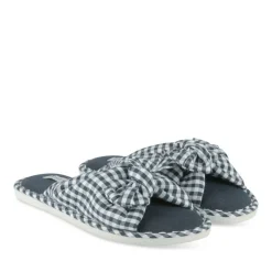 Chaussons MARINE Femme Motif Carreaux A Enfiler
