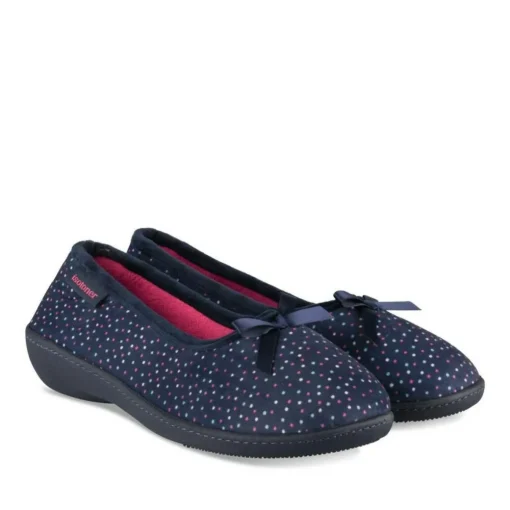 Chaussons MARINE Femme Motif A Pois A Enfiler