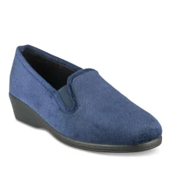 Chaussons MARINE Femme Motif Uni A Enfiler