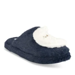 Chaussons MARINE Femme Motif Uni A Enfiler