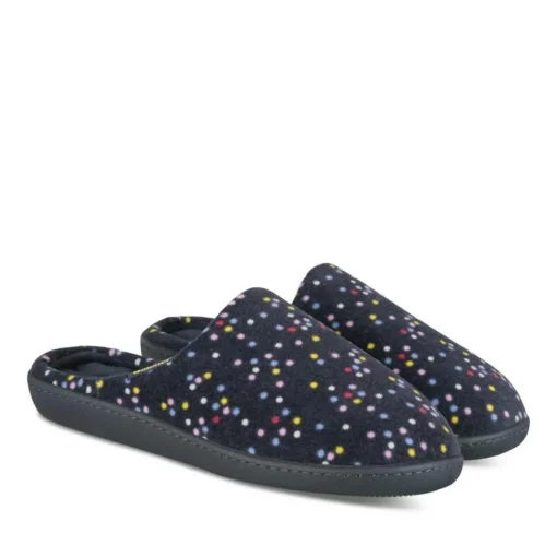Chaussons MARINE Femme Motif A Pois A Enfiler