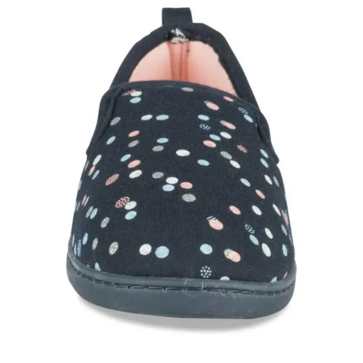 Chaussons MARINE Femme Motif A Pois A Enfiler