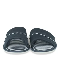 Chaussons MARINE Femme Motif Rayures A Enfiler