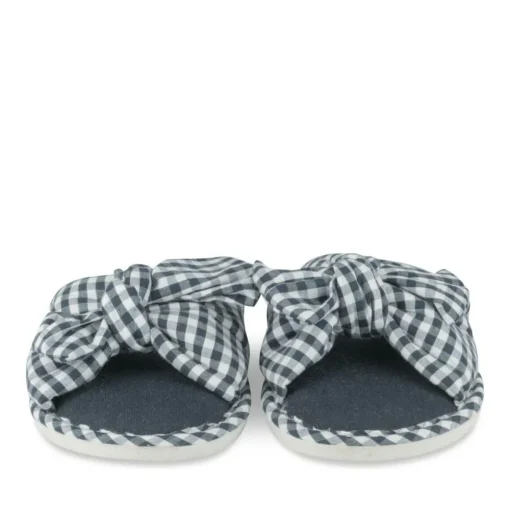 Chaussons MARINE Femme Motif Carreaux A Enfiler