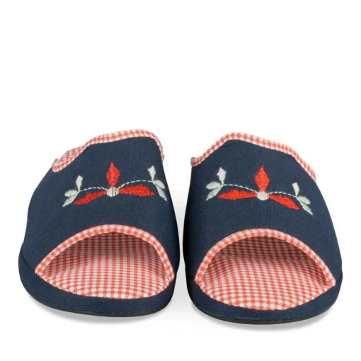 Chaussons MARINE Femme Motif Uni A Enfiler