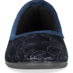 Chaussons MARINE Femme Motif Uni A Enfiler