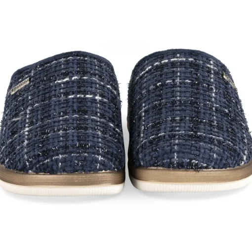 Chaussons MARINE Femme Motif Uni A Enfiler