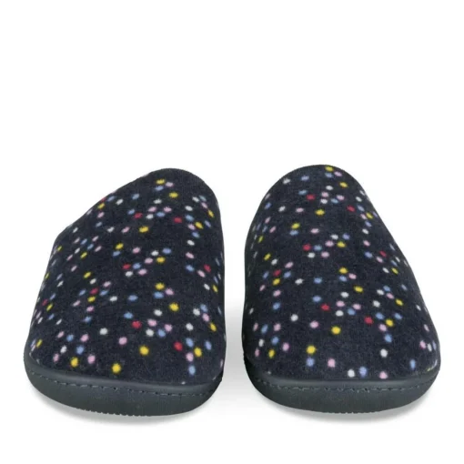 Chaussons MARINE Femme Motif A Pois A Enfiler
