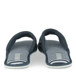 Chaussons MARINE Femme Motif Rayures A Enfiler