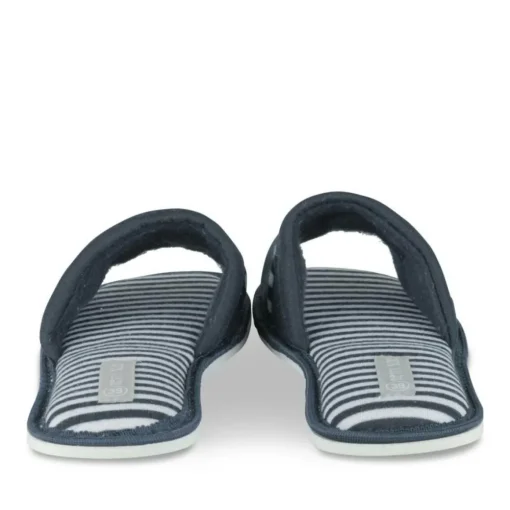 Chaussons MARINE Femme Motif Rayures A Enfiler