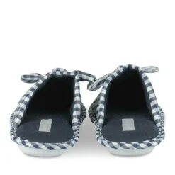 Chaussons MARINE Femme Motif Carreaux A Enfiler